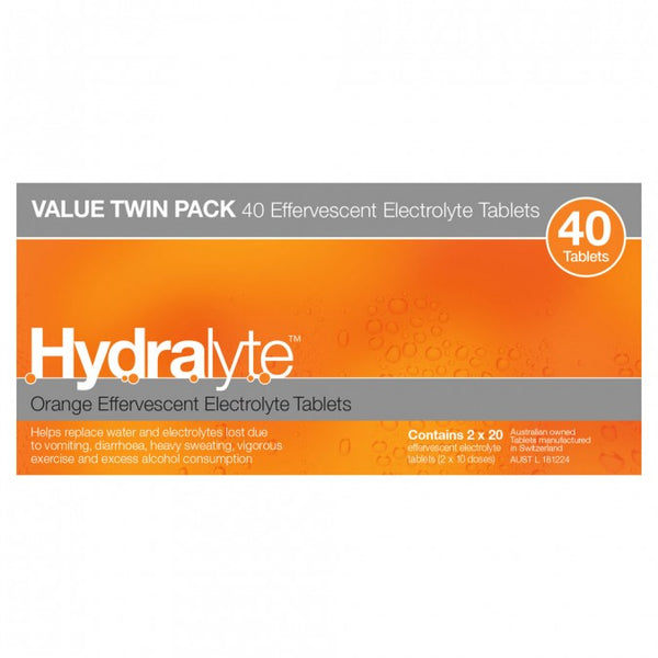 Hydralyte effervescent tablets (Orange) 40