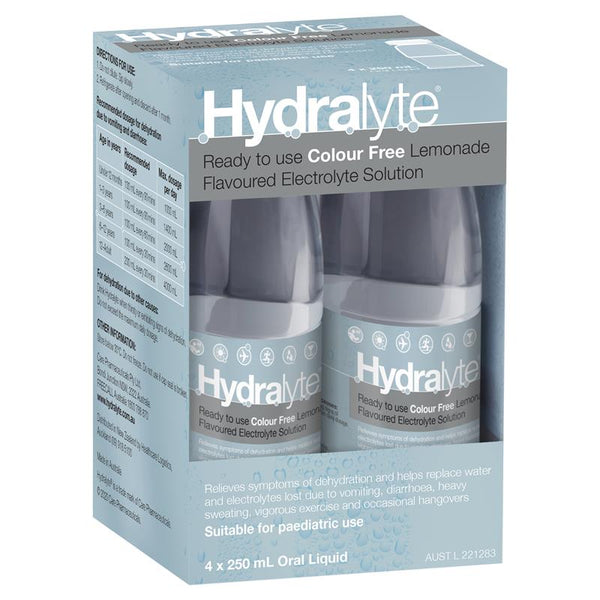 Hydralyte Liquid (Lemonade) 4x250mL