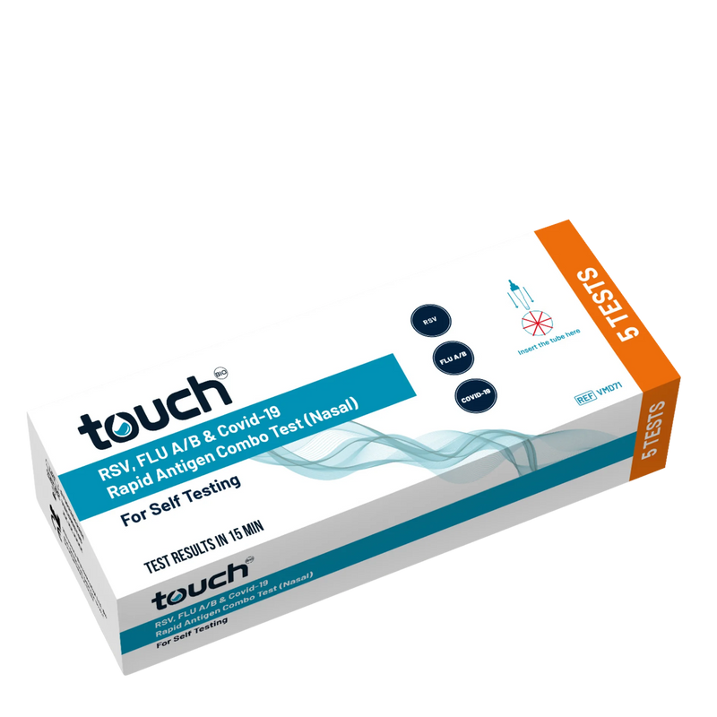 TouchBio RSV, Flu & Covid Rapid Antigen Test 5pk