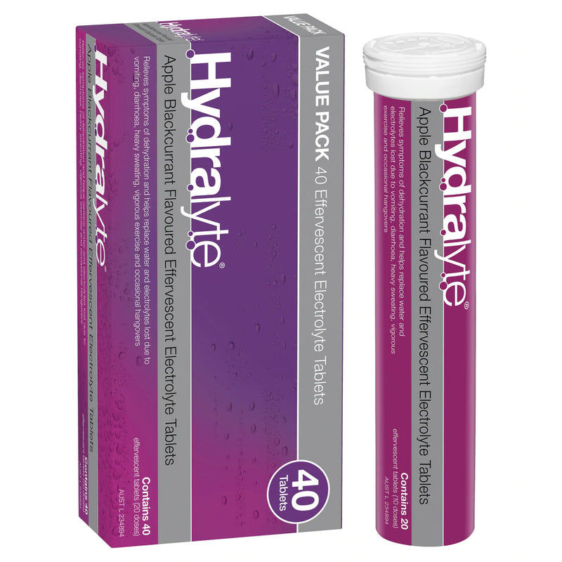 Hydralyte effervescent tablets (Apple/Blackcurrant) 40