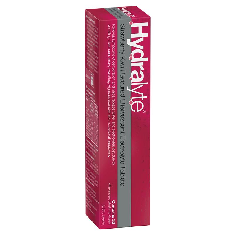 Hydralyte effervescent tablets (Strawberry/Kiwi) 20