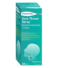 Chemists’ Own Sore Throat Spray 30mL