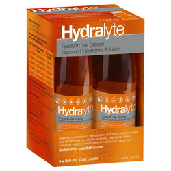 Hydralyte Liquid (Orange) 4x250mL