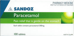 Sandoz Pharma Paracetamol 500mg Tablets (100)